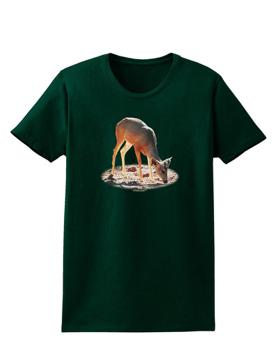 Little Buck Cutout Womens Dark T-Shirt-TooLoud-Forest-Green-Small-Davson Sales