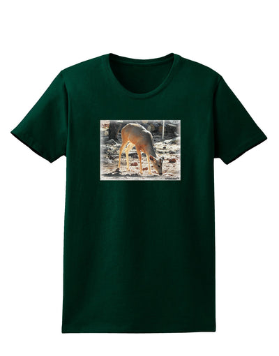 Little Buck Womens Dark T-Shirt-TooLoud-Forest-Green-Small-Davson Sales