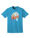 Little Gingerbread House Design #1 Adult Dark T-Shirt by TooLoud-Mens T-Shirt-TooLoud-Turquoise-Small-Davson Sales