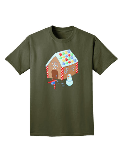 Little Gingerbread House Design #1 Adult Dark T-Shirt by TooLoud-Mens T-Shirt-TooLoud-Military-Green-Small-Davson Sales