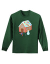 Little Gingerbread House Design #1 Adult Long Sleeve Dark T-Shirt by TooLoud-TooLoud-Dark-Green-Small-Davson Sales