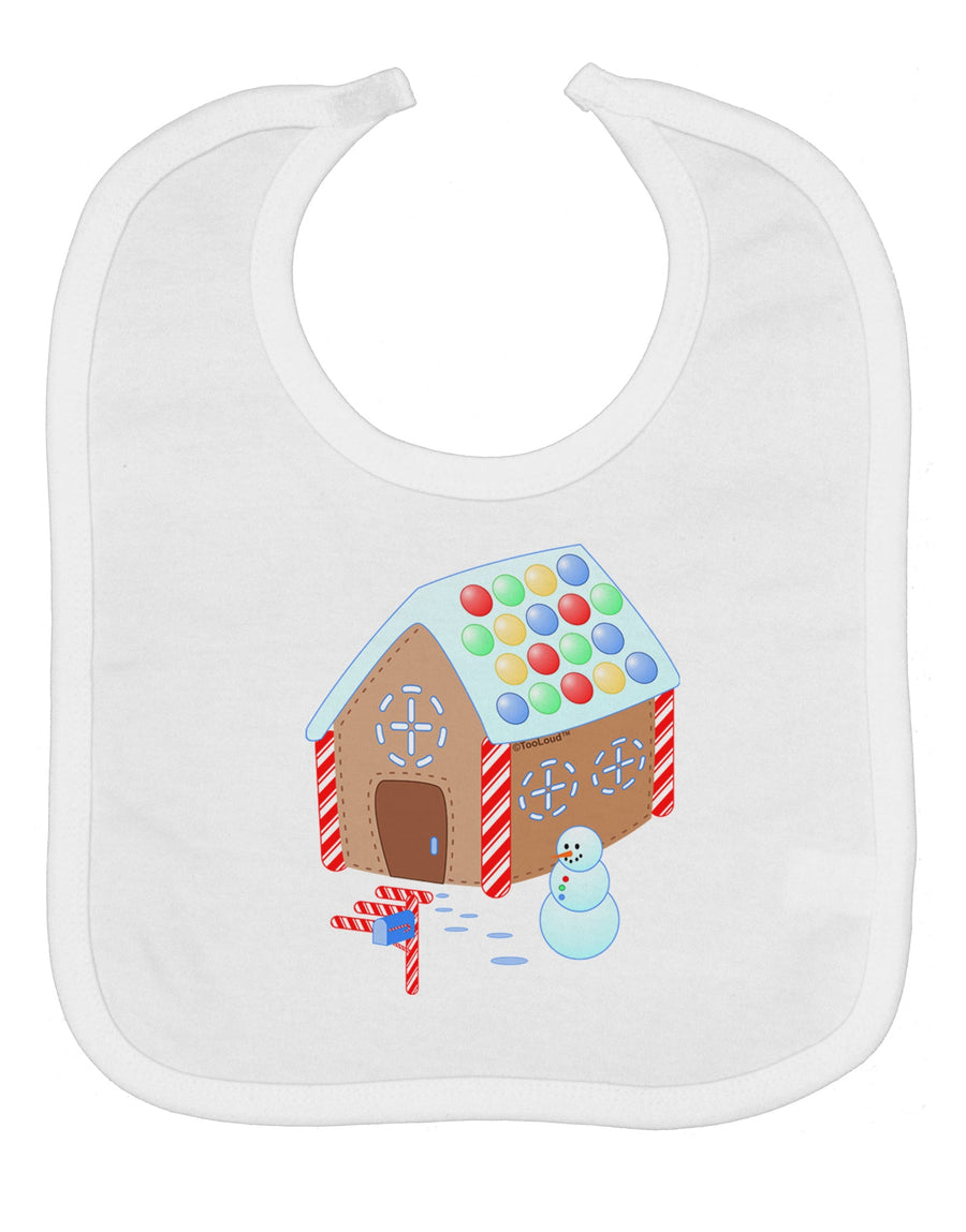 Little Gingerbread House Design #1 Baby Bib by TooLoud