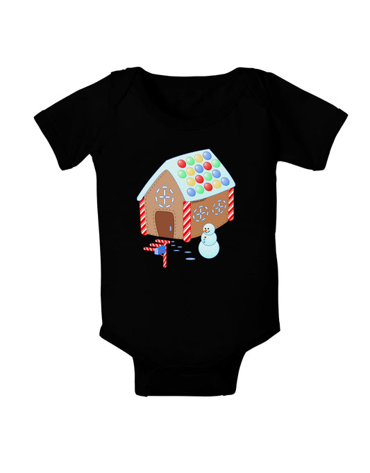 Little Gingerbread House Design #1 Baby Romper Bodysuit Dark by TooLoud-Baby Romper-TooLoud-Black-06-Months-Davson Sales