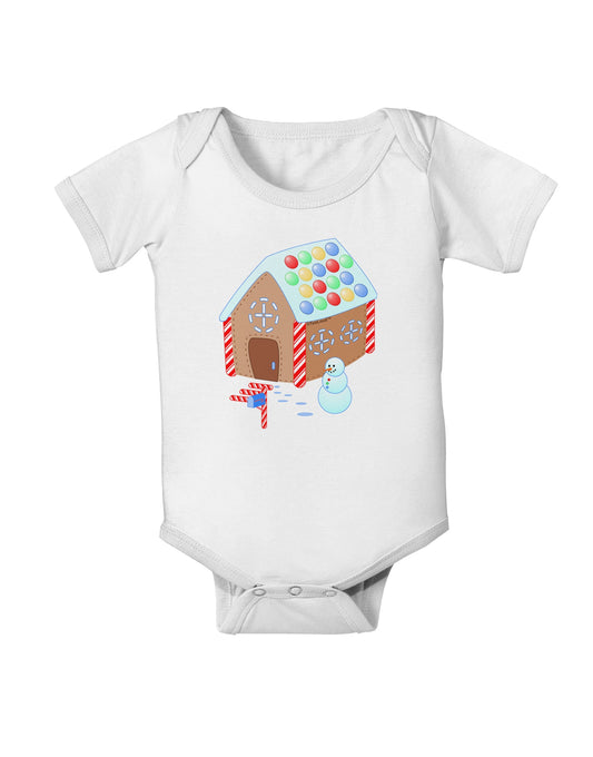 Little Gingerbread House Design #1 Baby Romper Bodysuit by TooLoud-Baby Romper-TooLoud-White-06-Months-Davson Sales