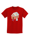 Little Gingerbread House Design #1 Childrens Dark T-Shirt by TooLoud-Childrens T-Shirt-TooLoud-Red-X-Small-Davson Sales