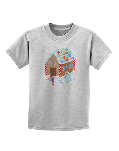 Little Gingerbread House Design #1 Childrens T-Shirt by TooLoud-Childrens T-Shirt-TooLoud-AshGray-X-Small-Davson Sales