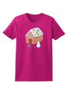 Little Gingerbread House Design #1 Womens Dark T-Shirt by TooLoud-Womens T-Shirt-TooLoud-Hot-Pink-Small-Davson Sales