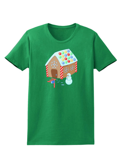 Little Gingerbread House Design #1 Womens Dark T-Shirt by TooLoud-Womens T-Shirt-TooLoud-Kelly-Green-X-Small-Davson Sales