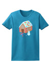 Little Gingerbread House Design #1 Womens Dark T-Shirt by TooLoud-Womens T-Shirt-TooLoud-Turquoise-X-Small-Davson Sales