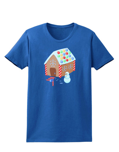 Little Gingerbread House Design #1 Womens Dark T-Shirt by TooLoud-Womens T-Shirt-TooLoud-Royal-Blue-X-Small-Davson Sales