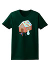 Little Gingerbread House Design #1 Womens Dark T-Shirt by TooLoud-Womens T-Shirt-TooLoud-Forest-Green-Small-Davson Sales