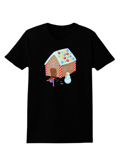 Little Gingerbread House Design #1 Womens Dark T-Shirt by TooLoud-Womens T-Shirt-TooLoud-Black-X-Small-Davson Sales