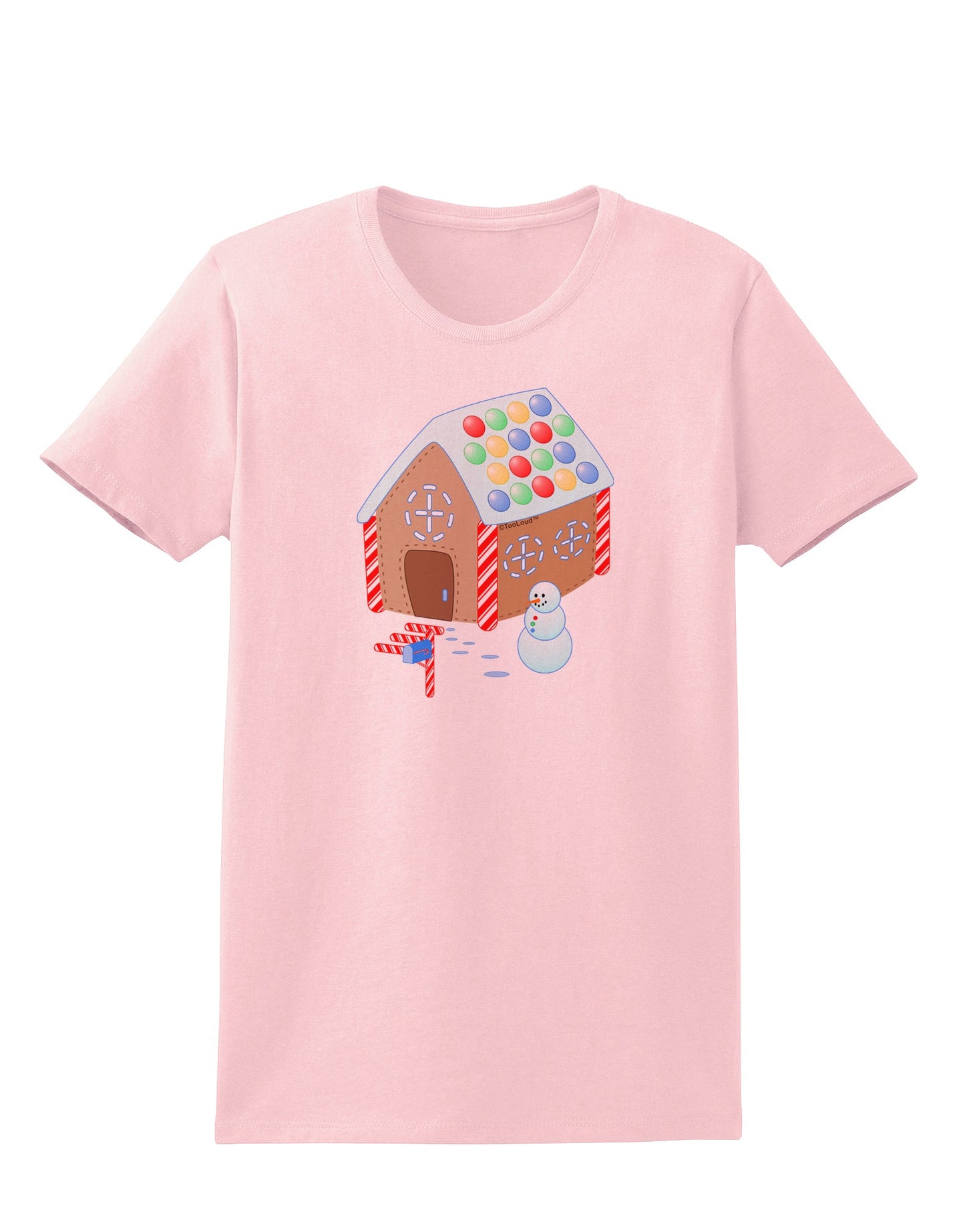 Little Gingerbread House Design #1 Womens T-Shirt by TooLoud-Womens T-Shirt-TooLoud-PalePink-X-Small-Davson Sales