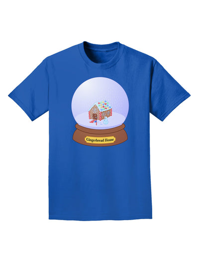 Little Gingerbread House Snow Globe Adult Dark T-Shirt by TooLoud-Mens T-Shirt-TooLoud-Royal-Blue-Small-Davson Sales