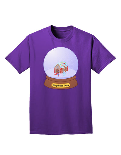 Little Gingerbread House Snow Globe Adult Dark T-Shirt by TooLoud-Mens T-Shirt-TooLoud-Purple-Small-Davson Sales