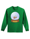 Little Gingerbread House Snow Globe Adult Long Sleeve Dark T-Shirt by TooLoud-TooLoud-Kelly-Green-Small-Davson Sales