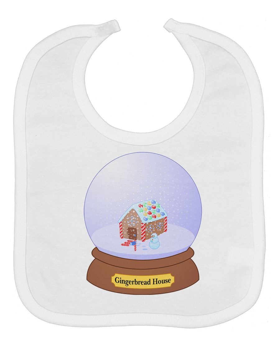 Little Gingerbread House Snow Globe Baby Bib by TooLoud