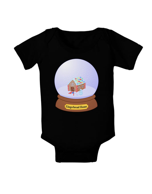 Little Gingerbread House Snow Globe Baby Romper Bodysuit Dark by TooLoud-Baby Romper-TooLoud-Black-06-Months-Davson Sales