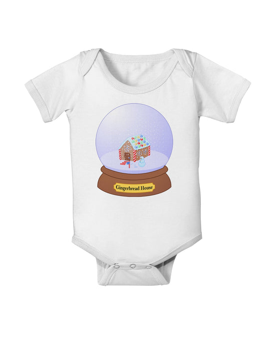 Little Gingerbread House Snow Globe Baby Romper Bodysuit by TooLoud-Baby Romper-TooLoud-White-06-Months-Davson Sales
