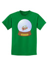 Little Gingerbread House Snow Globe Childrens Dark T-Shirt by TooLoud-Childrens T-Shirt-TooLoud-Kelly-Green-X-Small-Davson Sales