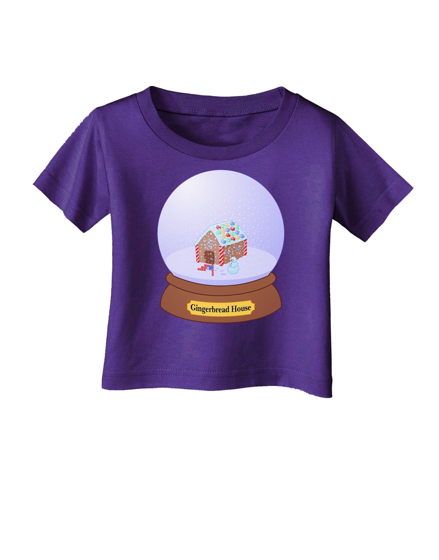 Little Gingerbread House Snow Globe Infant T-Shirt Dark by TooLoud-Infant T-Shirt-TooLoud-Purple-06-Months-Davson Sales