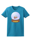 Little Gingerbread House Snow Globe Womens Dark T-Shirt by TooLoud-Womens T-Shirt-TooLoud-Turquoise-X-Small-Davson Sales