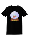 Little Gingerbread House Snow Globe Womens Dark T-Shirt by TooLoud-Womens T-Shirt-TooLoud-Black-X-Small-Davson Sales