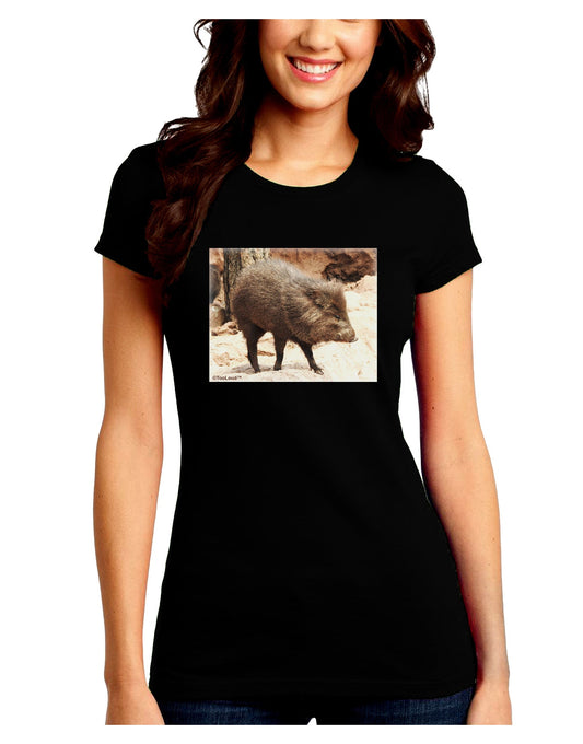 Little Javelina Juniors Petite Crew Dark T-Shirt-T-Shirts Juniors Tops-TooLoud-Black-Juniors Fitted Small-Davson Sales