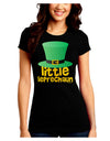 Little Leprechaun - St. Patrick's Day Juniors Crew Dark T-Shirt by TooLoud-T-Shirts Juniors Tops-TooLoud-Black-Juniors Fitted Small-Davson Sales