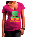 Little Leprechaun - St. Patrick's Day Juniors V-Neck Dark T-Shirt by TooLoud-Womens V-Neck T-Shirts-TooLoud-Hot-Pink-Juniors Fitted Small-Davson Sales