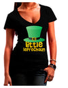 Little Leprechaun - St. Patrick's Day Juniors V-Neck Dark T-Shirt by TooLoud-Womens V-Neck T-Shirts-TooLoud-Black-Juniors Fitted Small-Davson Sales