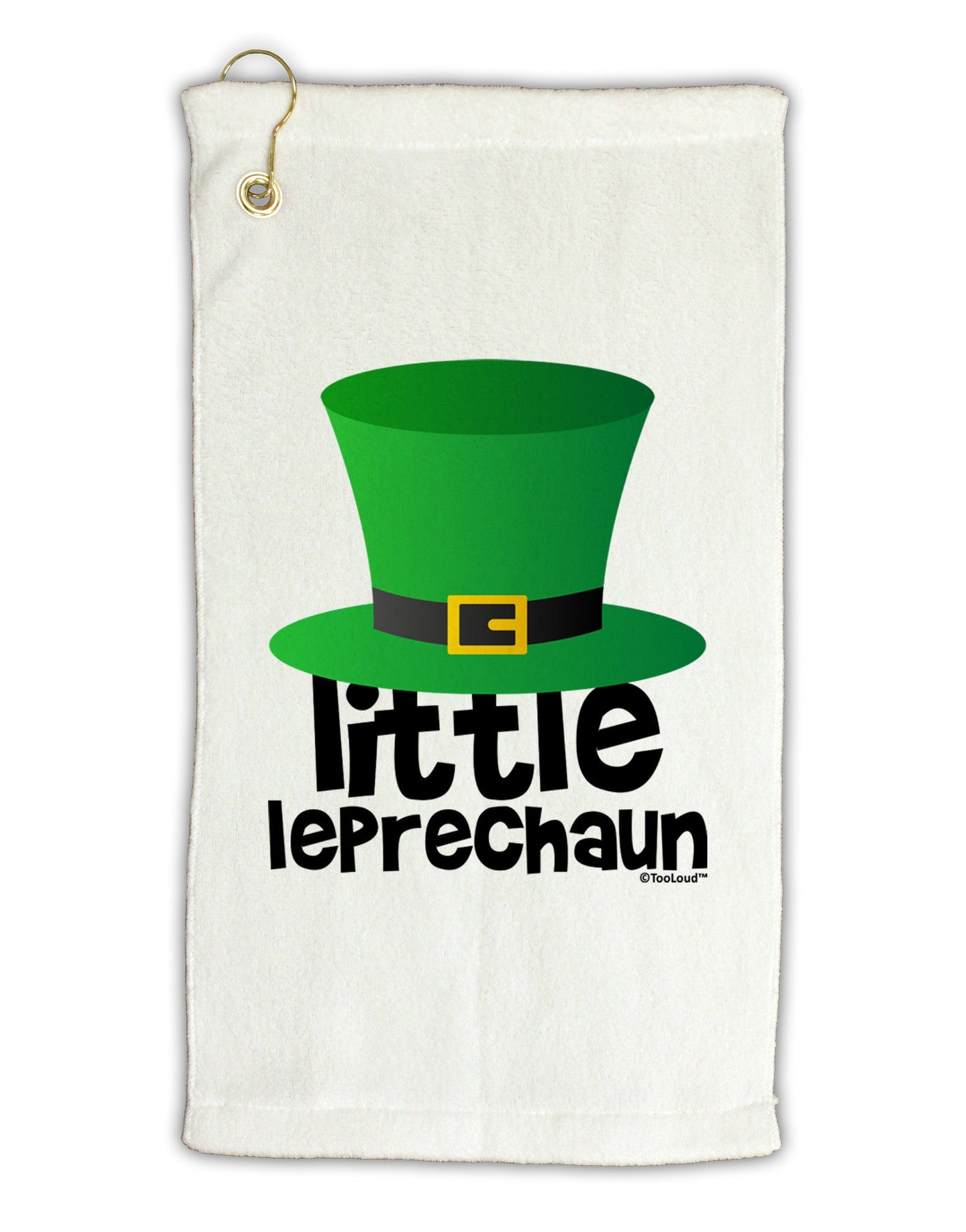 Little Leprechaun - St. Patrick's Day Micro Terry Gromet Golf Towel 16 x 25 inch by TooLoud-Golf Towel-TooLoud-White-Davson Sales