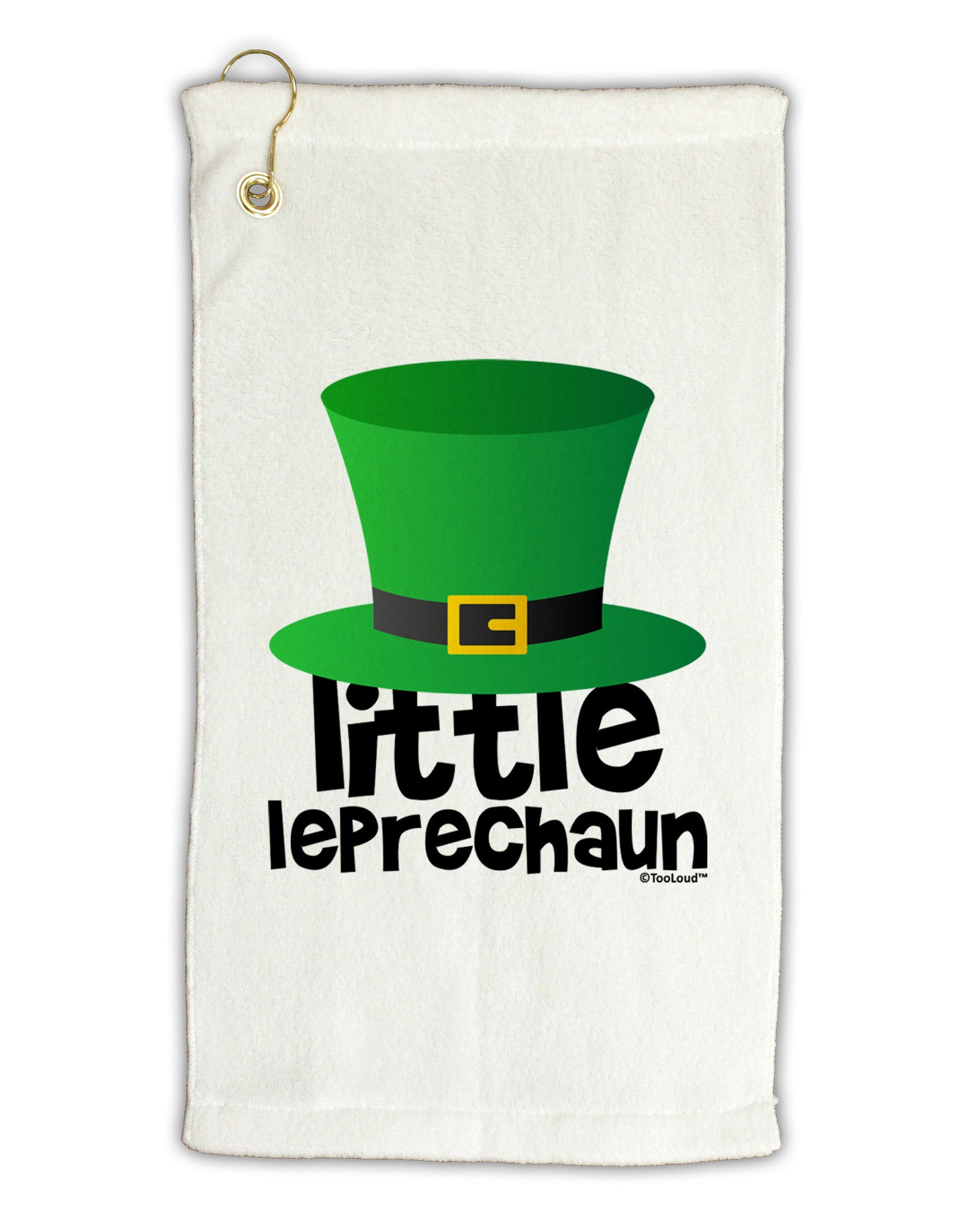Little Leprechaun - St. Patrick's Day Micro Terry Gromet Golf Towel 16 x 25 inch by TooLoud-Golf Towel-TooLoud-White-Davson Sales