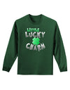 Little Lucky Charm Adult Long Sleeve Dark T-Shirt-TooLoud-Dark-Green-Small-Davson Sales