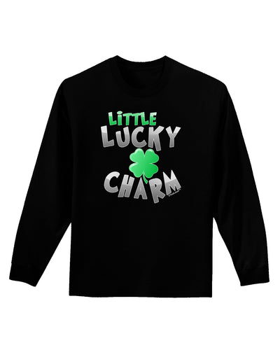 Little Lucky Charm Adult Long Sleeve Dark T-Shirt-TooLoud-Black-Small-Davson Sales