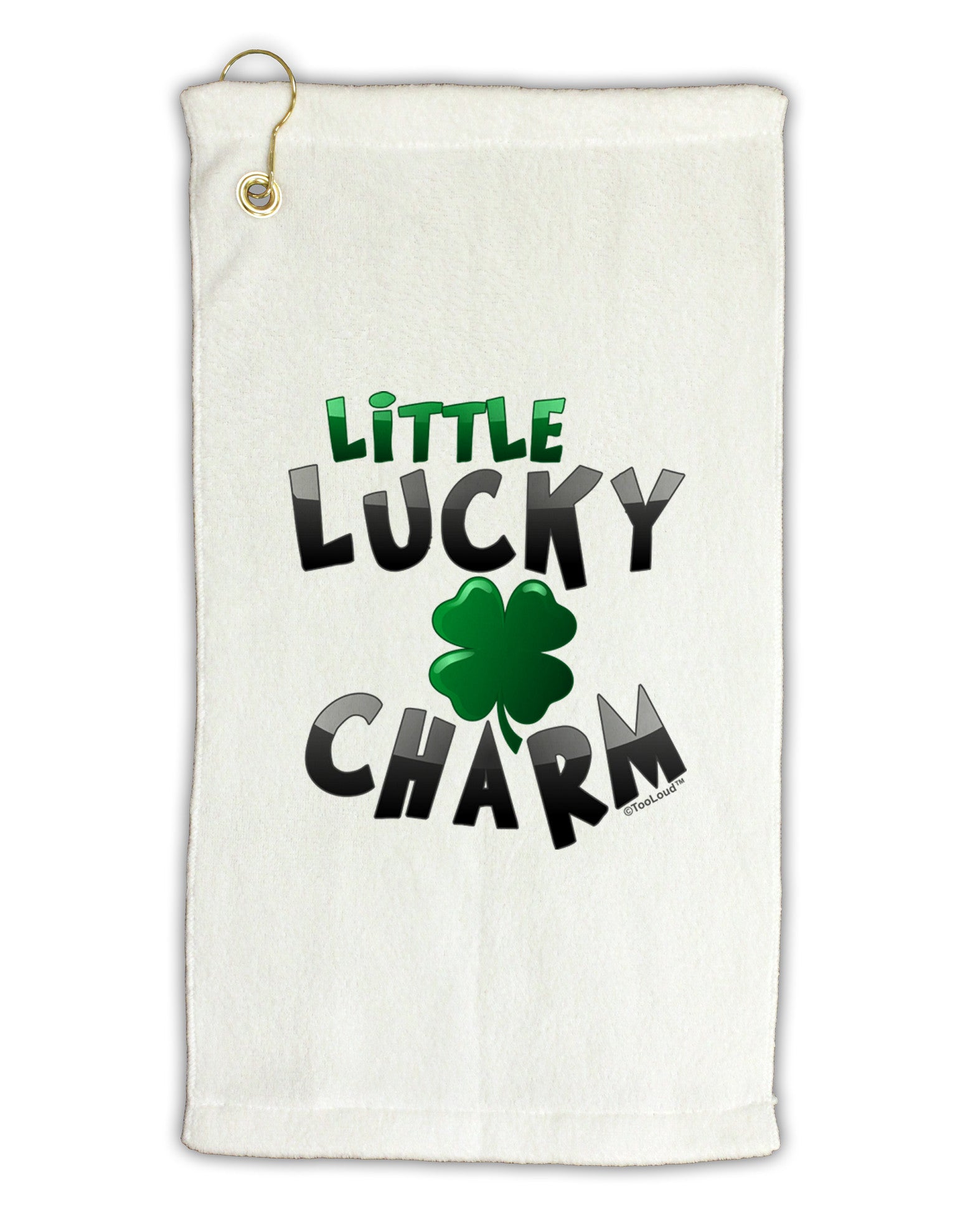 Little Lucky Charm Micro Terry Gromet Golf Towel 11"x19-Golf Towel-TooLoud-White-Davson Sales