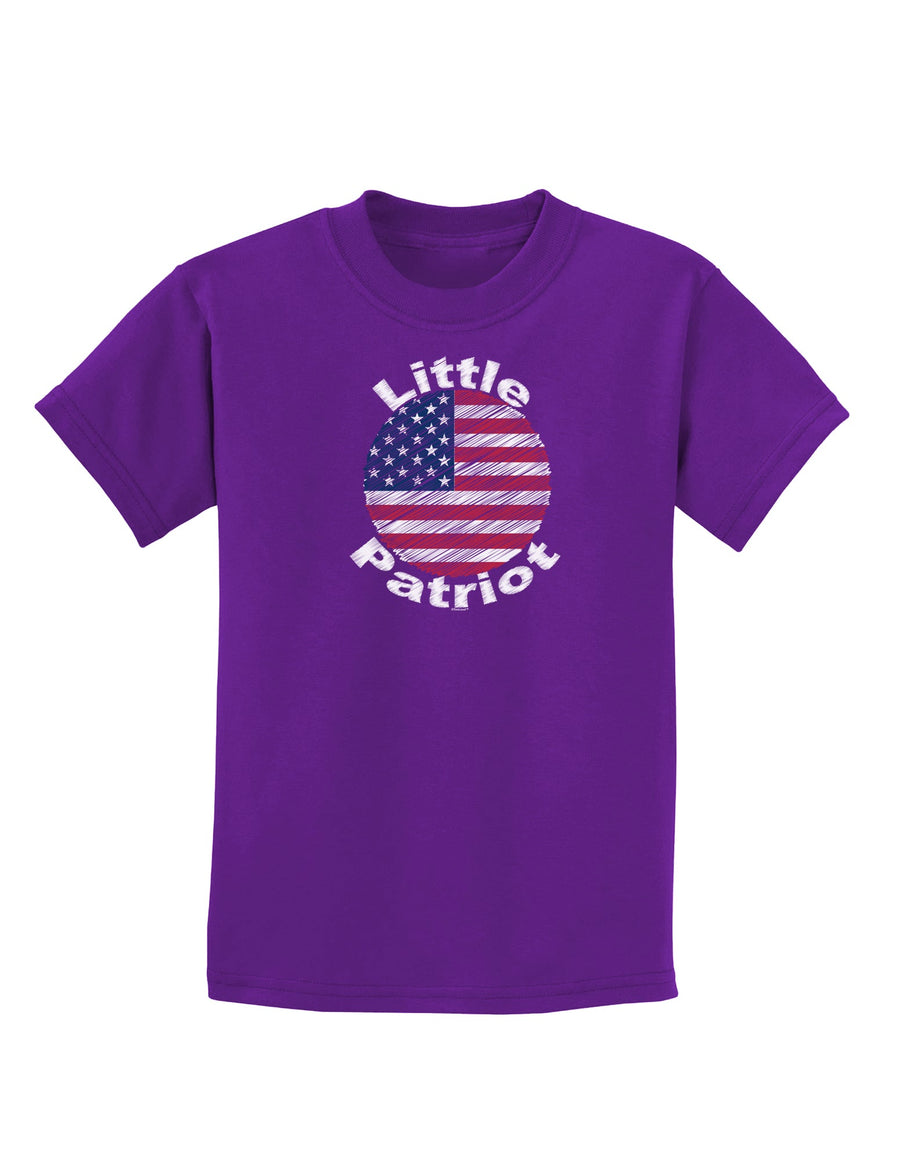 Little Patriot Scribble Childrens Dark T-Shirt-Childrens T-Shirt-TooLoud-Black-X-Small-Davson Sales