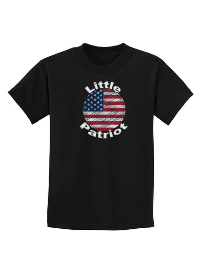 Little Patriot Scribble Childrens Dark T-Shirt-Childrens T-Shirt-TooLoud-Black-X-Small-Davson Sales