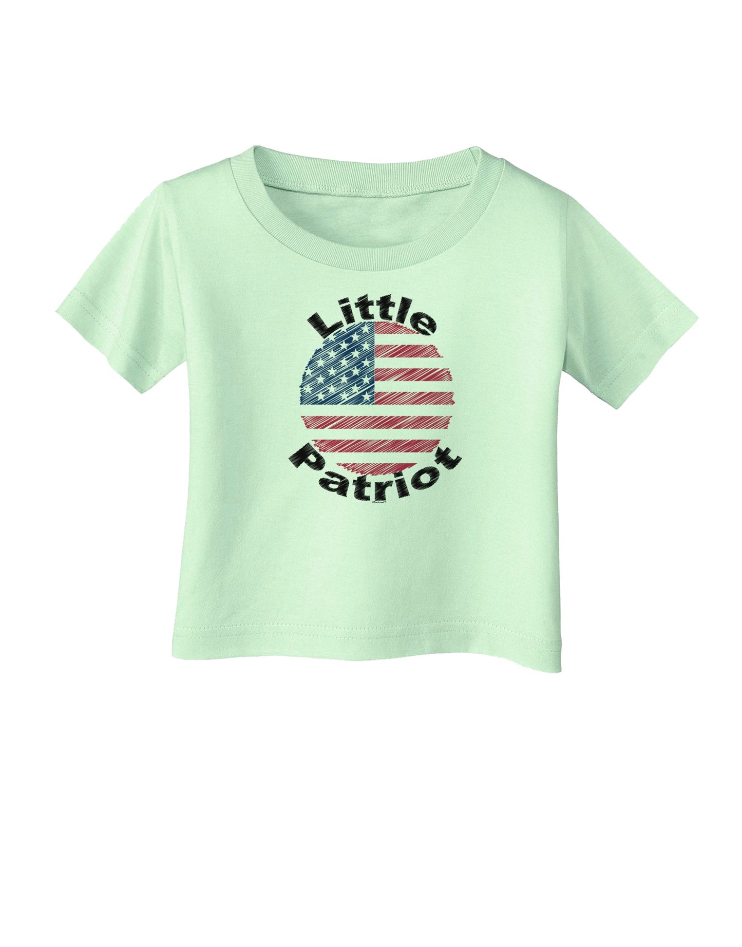 Little Patriot Scribble Infant T-Shirt-Infant T-Shirt-TooLoud-Light-Green-06-Months-Davson Sales