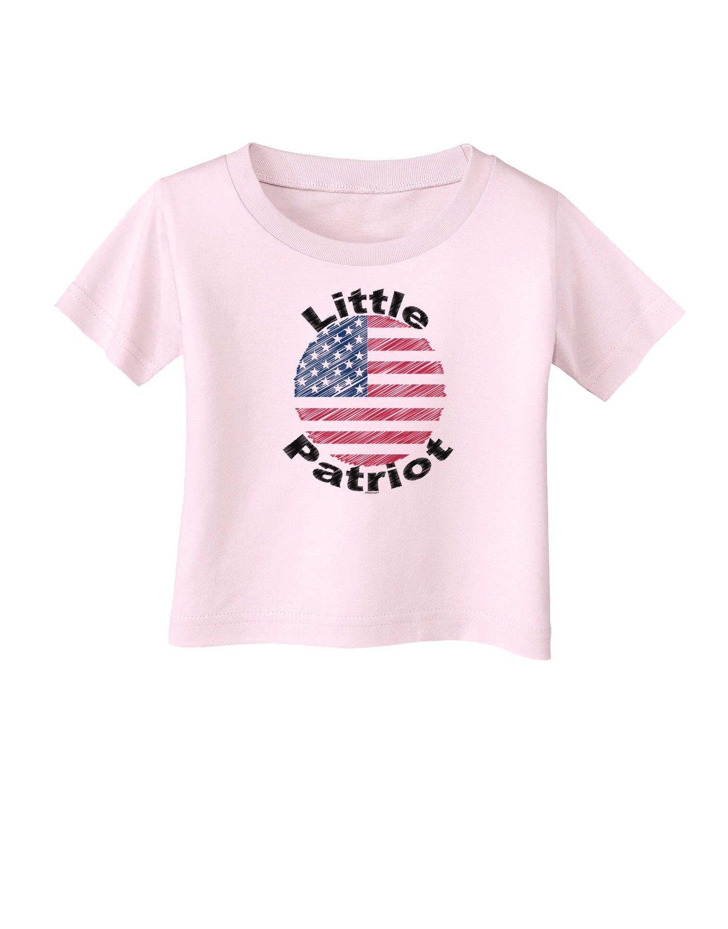 Little Patriot Scribble Infant T-Shirt-Infant T-Shirt-TooLoud-Light-Pink-06-Months-Davson Sales
