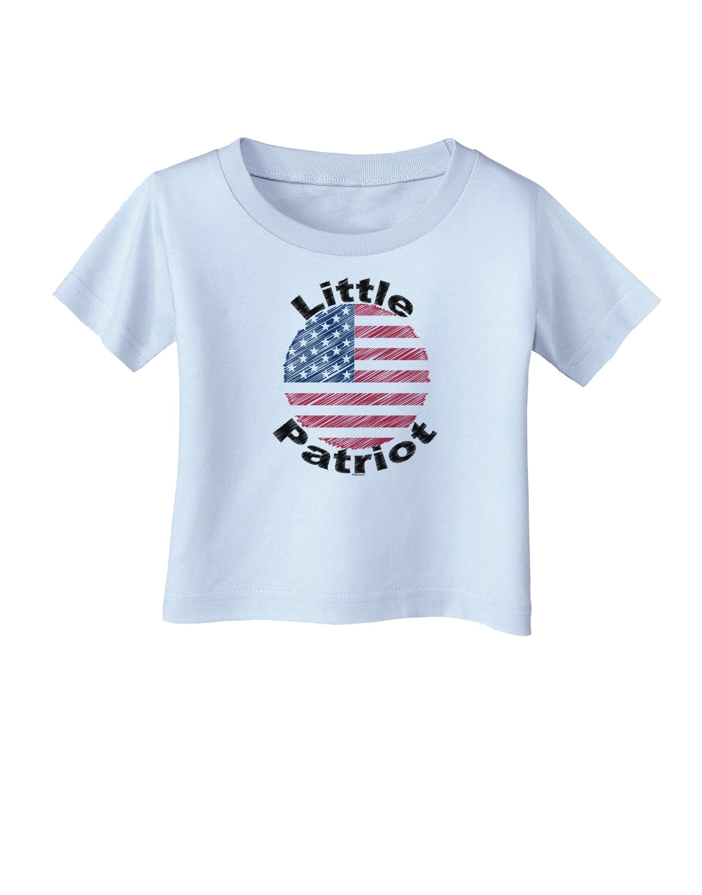 Little Patriot Scribble Infant T-Shirt-Infant T-Shirt-TooLoud-Light-Blue-06-Months-Davson Sales