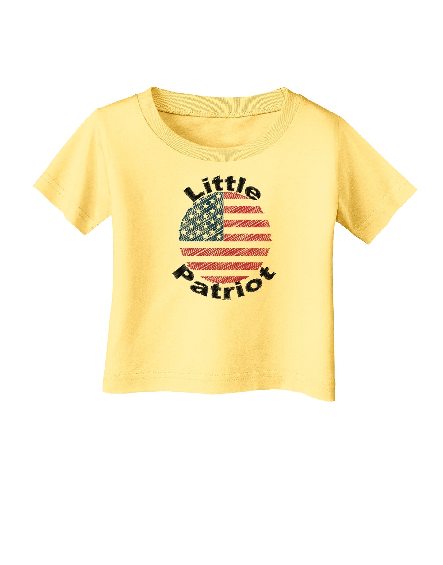 Little Patriot Scribble Infant T-Shirt-Infant T-Shirt-TooLoud-Daffodil-Yellow-06-Months-Davson Sales