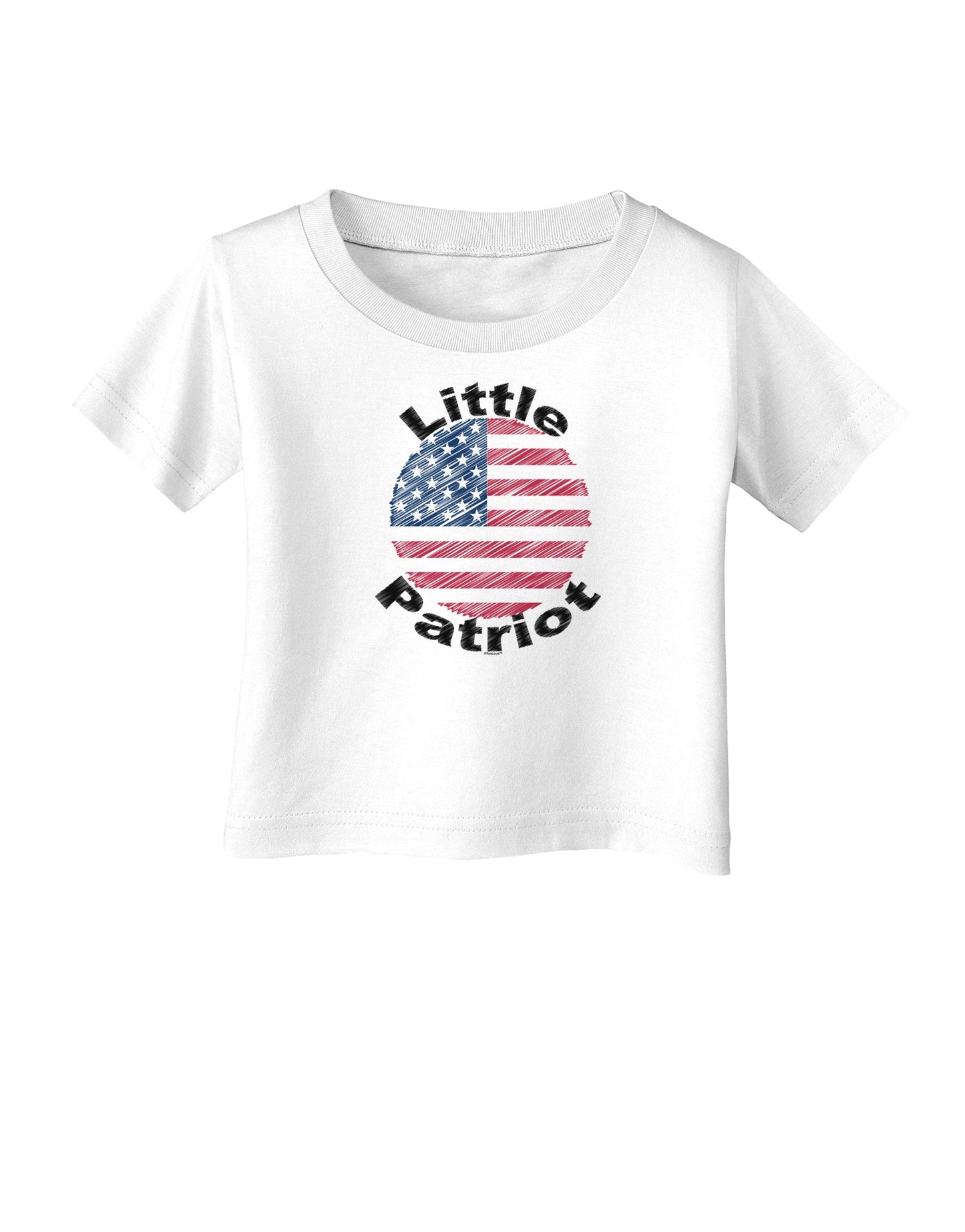 Little Patriot Scribble Infant T-Shirt-Infant T-Shirt-TooLoud-White-06-Months-Davson Sales