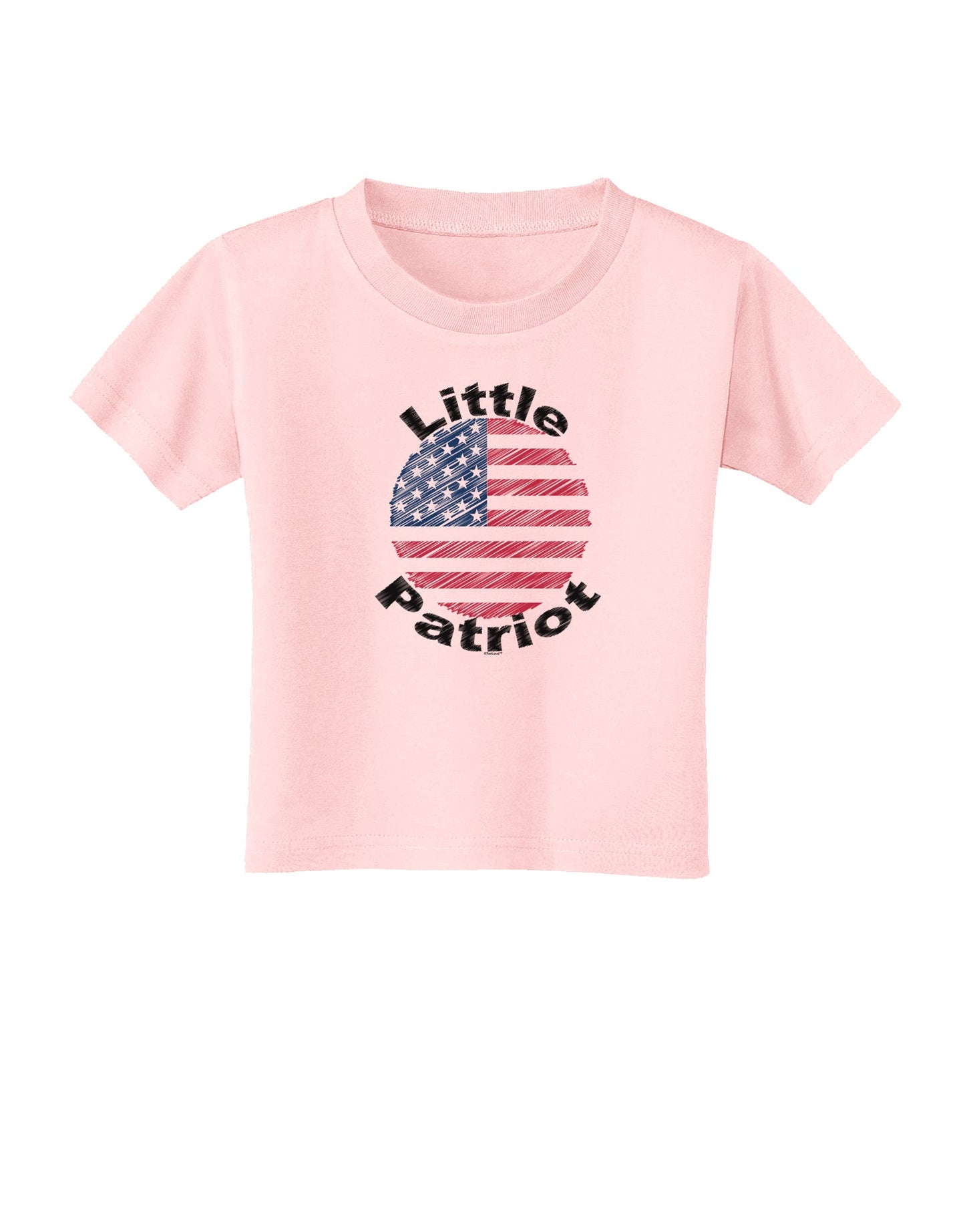Little Patriot Scribble Toddler T-Shirt-Toddler T-Shirt-TooLoud-Light-Pink-2T-Davson Sales
