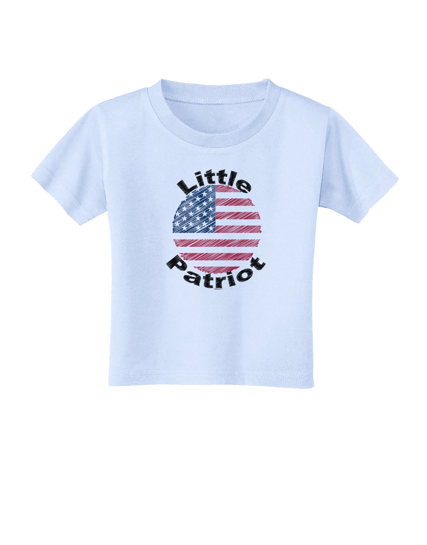 Little Patriot Scribble Toddler T-Shirt-Toddler T-Shirt-TooLoud-Light-Blue-2T-Davson Sales