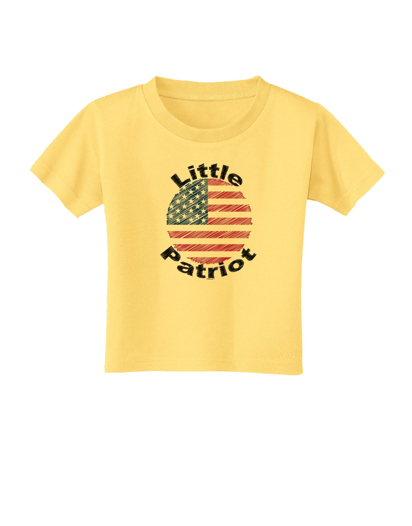 Little Patriot Scribble Toddler T-Shirt-Toddler T-Shirt-TooLoud-Daffodil-Yellow-2T-Davson Sales