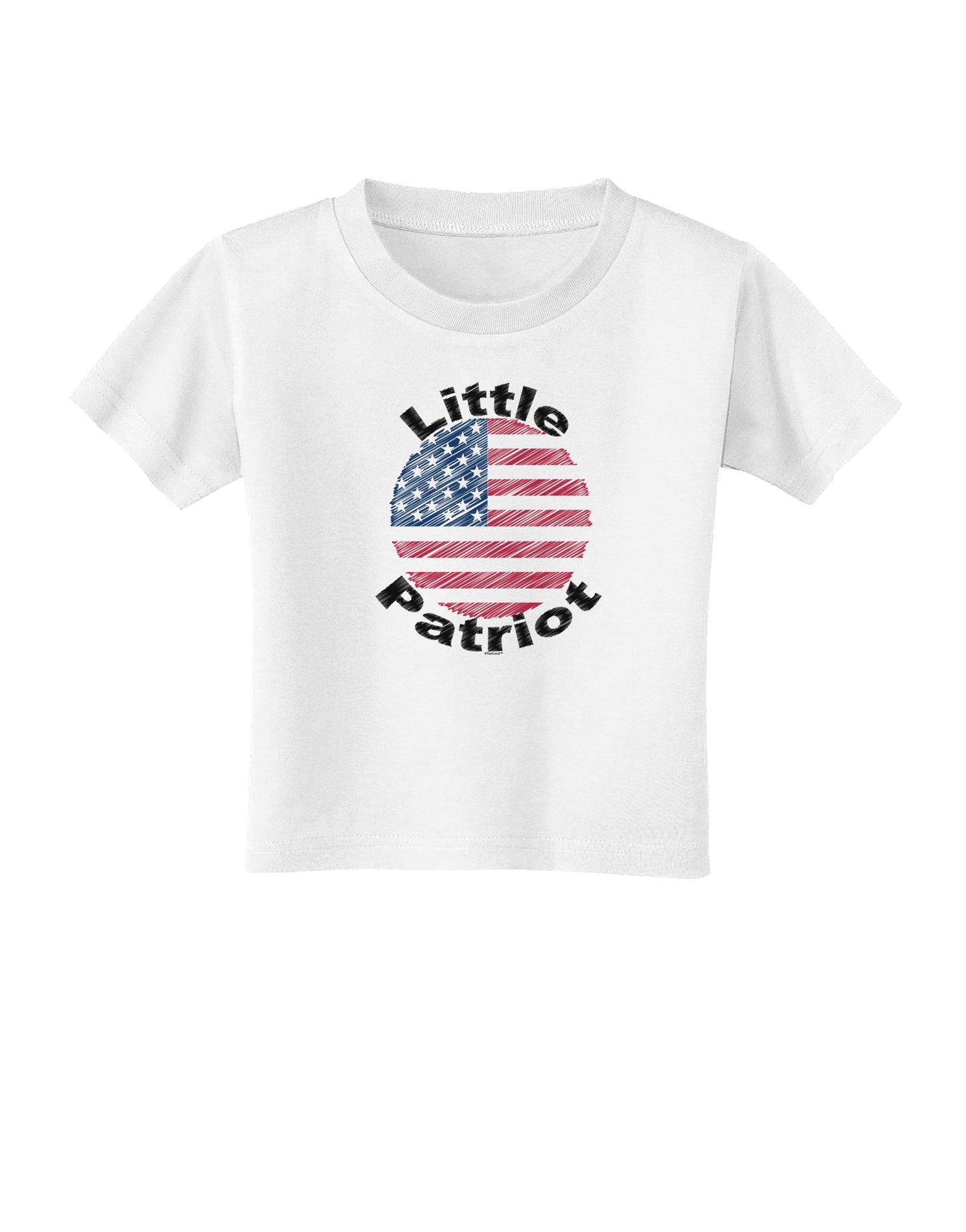 Little Patriot Scribble Toddler T-Shirt-Toddler T-Shirt-TooLoud-White-2T-Davson Sales