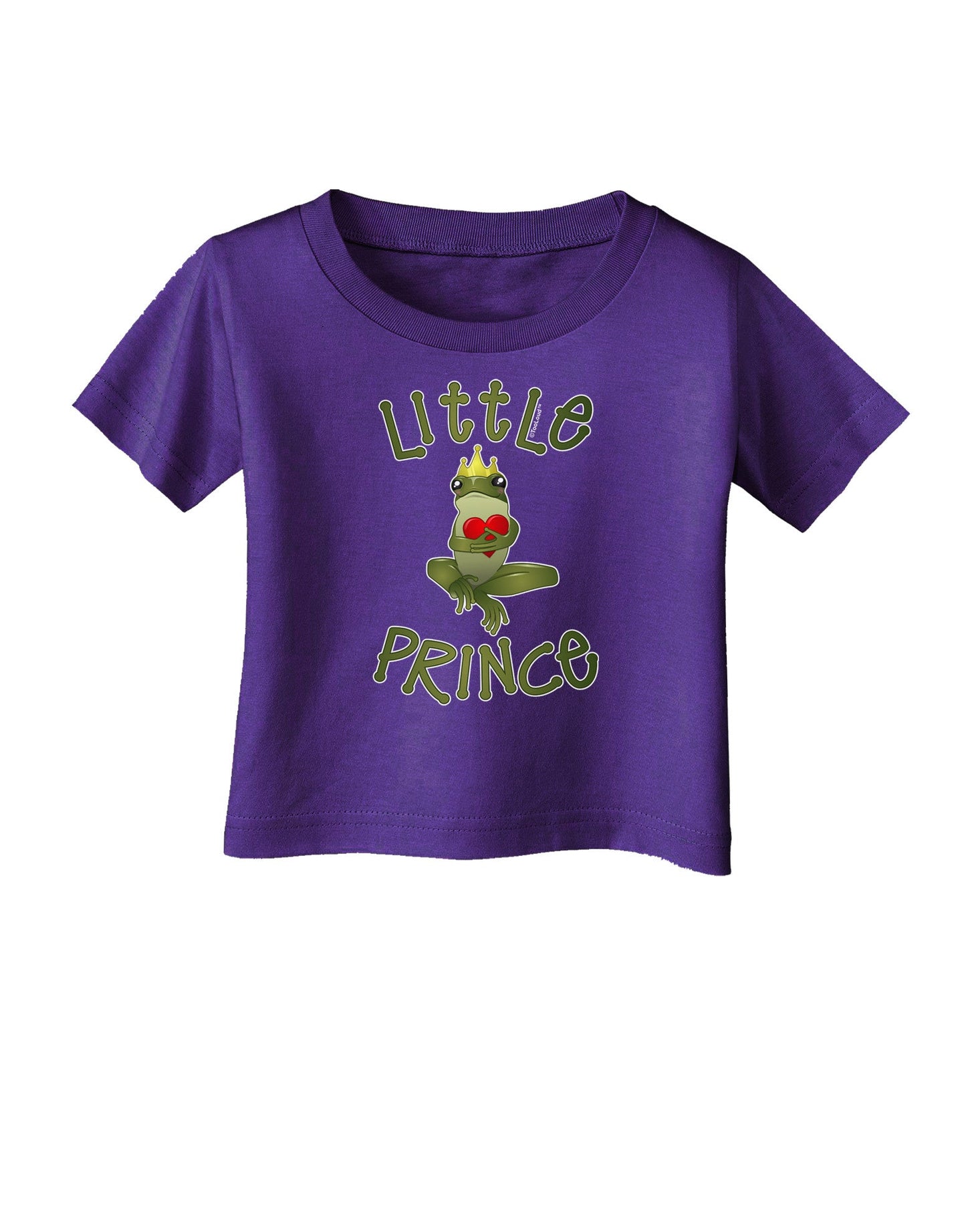 Little Prince Frog Infant T-Shirt Dark-Infant T-Shirt-TooLoud-Purple-06-Months-Davson Sales
