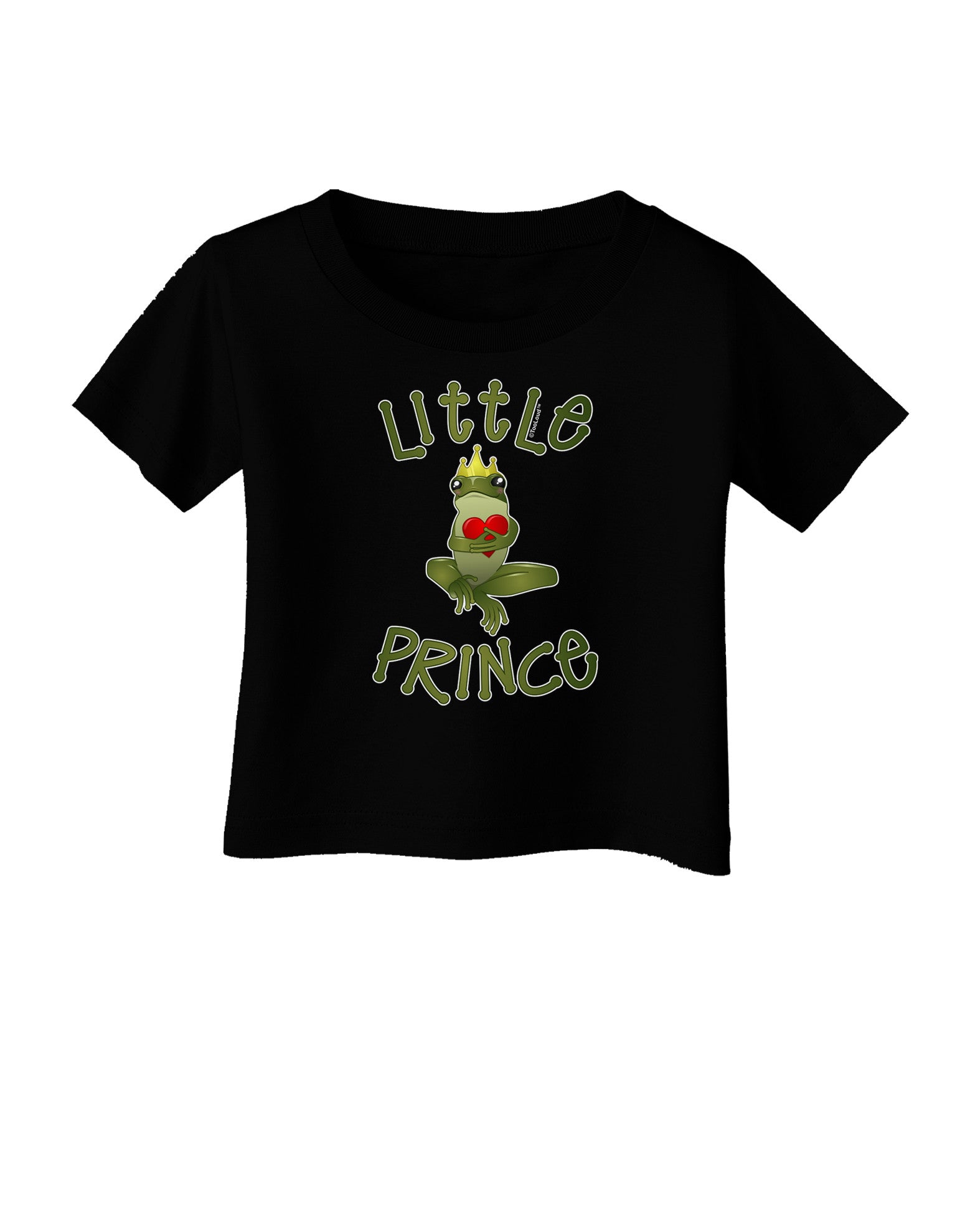 Little Prince Frog Infant T-Shirt Dark-Infant T-Shirt-TooLoud-Black-06-Months-Davson Sales