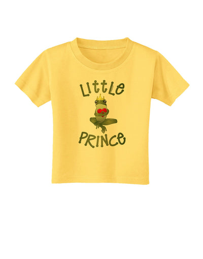 Little Prince Frog Toddler T-Shirt-Toddler T-Shirt-TooLoud-Yellow-2T-Davson Sales